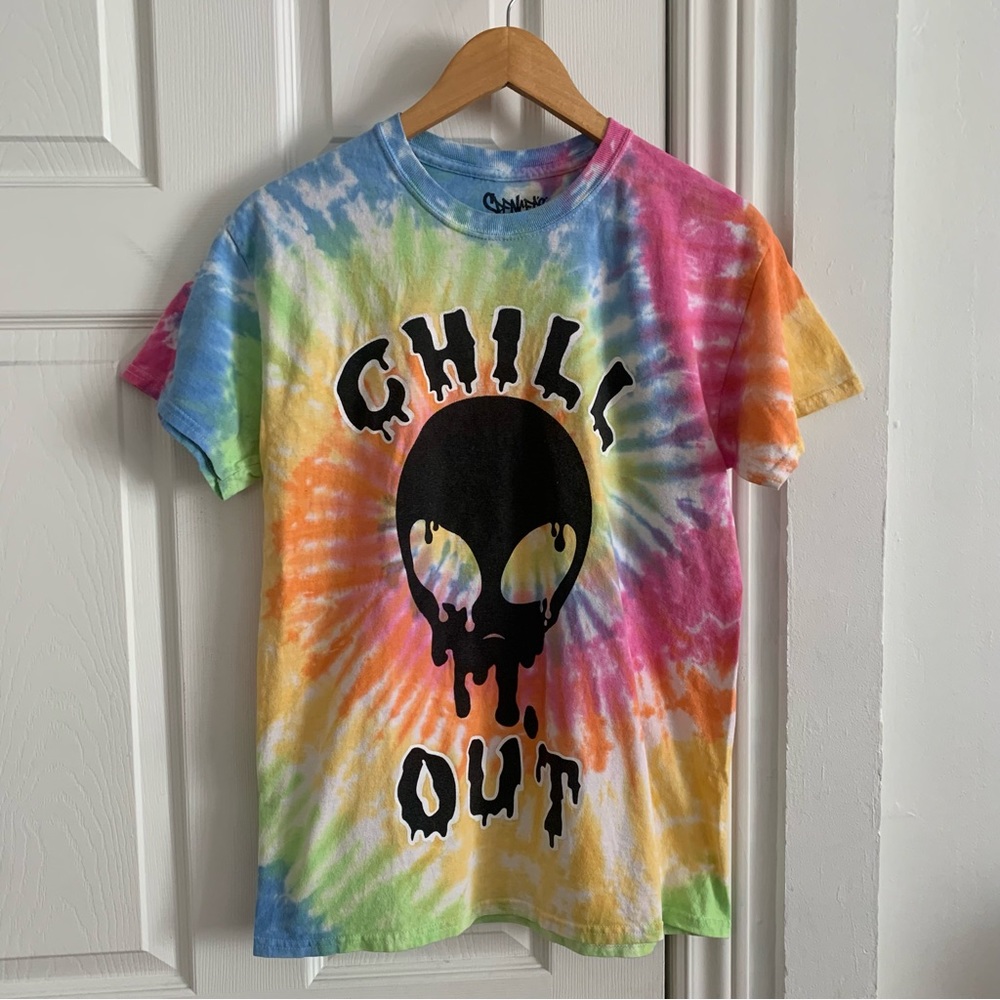 Spencer’s Tie Dye Alien Chill Out T-Shirt